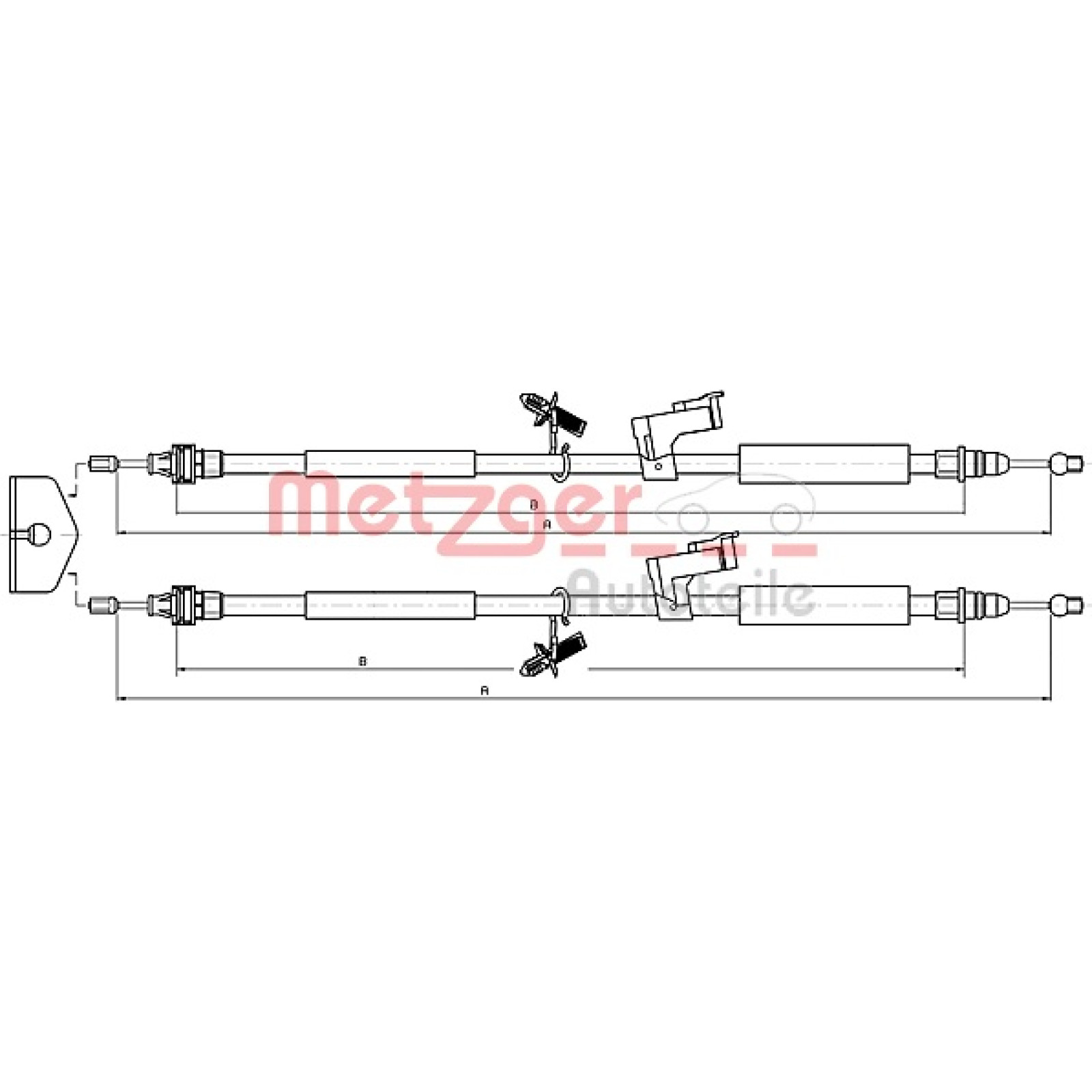 Metzger 10.5368 Seilzug Feststellbremse für FORD FOCUS C MAX DM2 DA HCP DP FFS - Bild 1 von 1