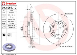 2x Brembo 09.8965.10 Bremsscheibe für RENAULT TRUCKS MAXITY