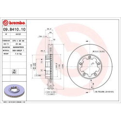 2x Brembo 09.B410.10 Bremsscheibe für RENAULT TRUCKS MAXITY