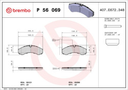 Brembo P 56 069 Bremsbelagsatz für RENAULT TRUCKS MAXITY