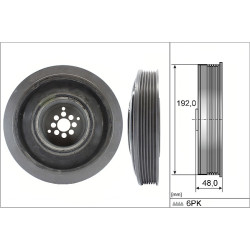 INA 544 0102 10 Riemenscheibe Kurbelwelle für AUDI VW Schwingungstilger